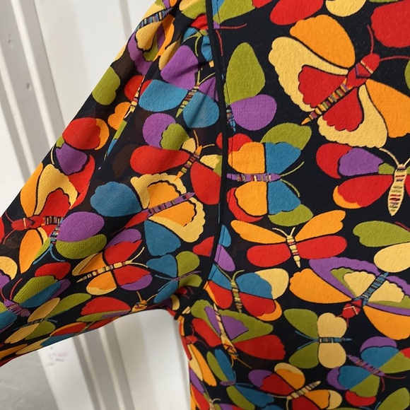 VINTAGE JAN SUE OF CALIFORNIA BUTTERFLY BLOUSE SIZE MEDIUM - Picture 11 of 14